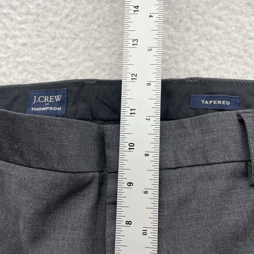 J. Crew Thompson Dress Pants Mens 38x30 (Tag 36) Wool Blend Gray Tapered Stretch - Picture 11 of 16